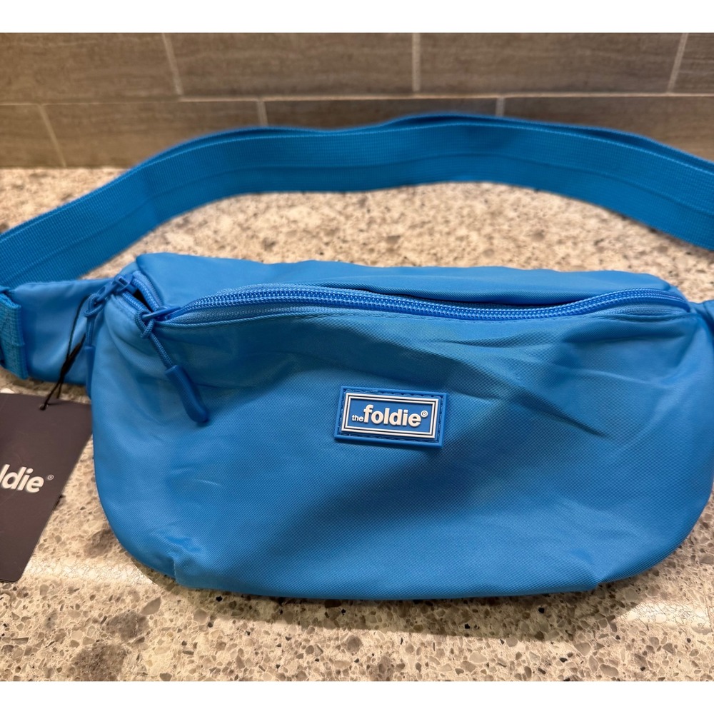 Azure Blue "The Foldie" NWT RFID Anti-Theft Travel Fanny Pack/Crossbody 3L Bag - Picture 3 of 7